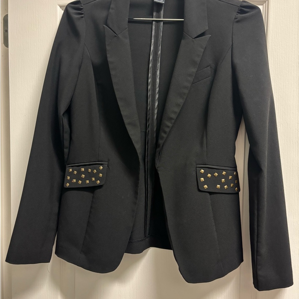 Black Studded Women's Blazer